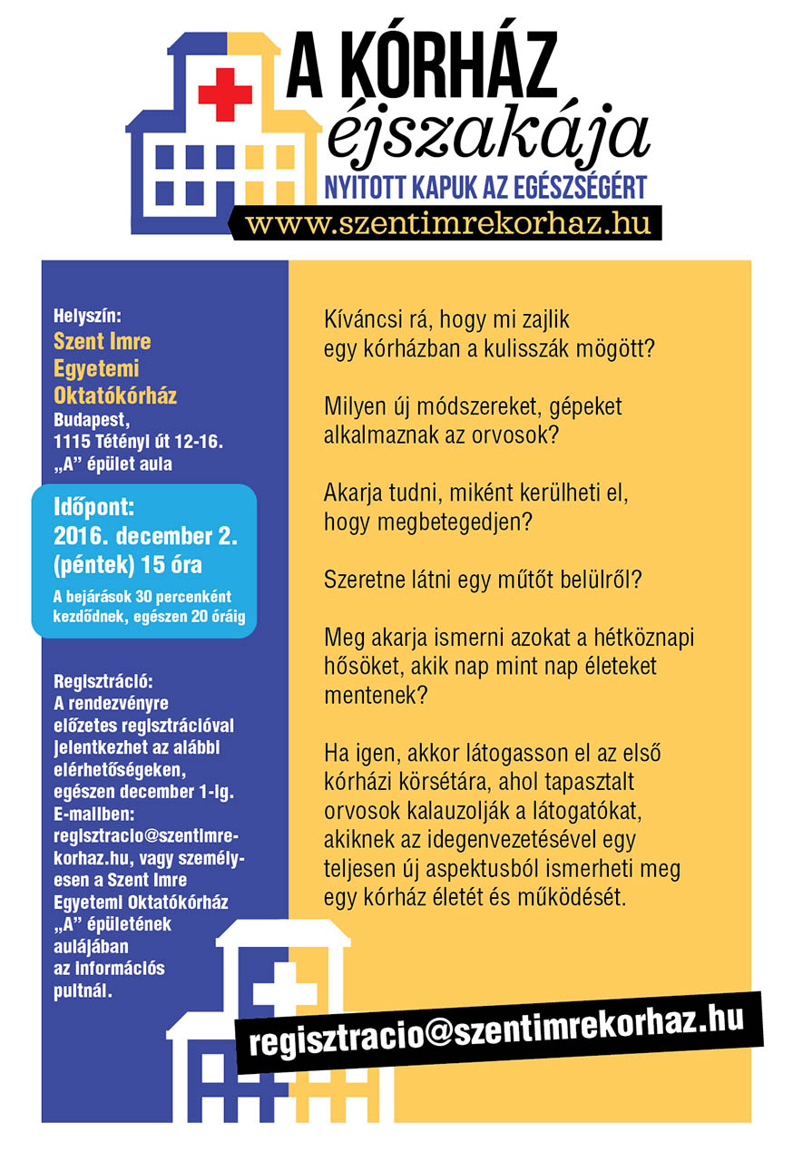 Kórházak Éjszakája 2016 plakát