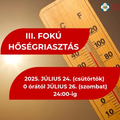 Hőségriasztás meghosszabbítva, megemelve!